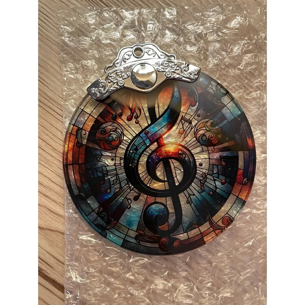Retro Moon Star Stained Glass Hanging Ornament - Christmas Tree Decoration, Holi